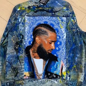 Nipsey Hussle Custom Denim Jacket
